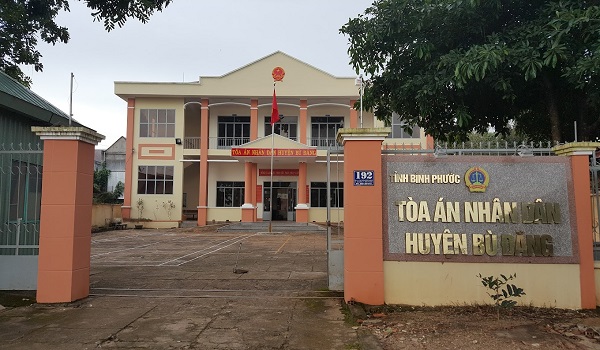 ĐỊA CHỈ TÒA ÁN NHÂN DÂN  HUYỆN BÙ ĐĂNG TỈNH BÌNH PHƯỚC