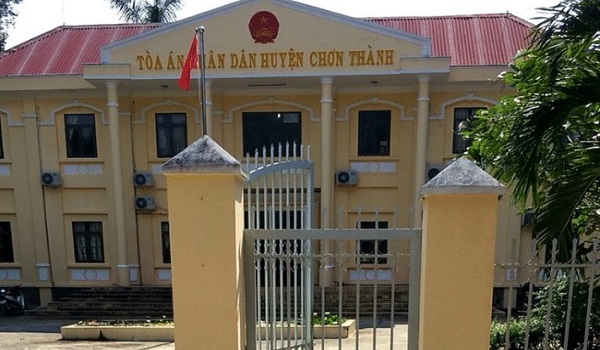 ĐỊA CHỈ TÒA ÁN NHÂN DÂN  HUYỆN CHƠN THÀNH TỈNH BÌNH PHƯỚC