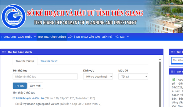 ĐỊA CHỈ SỞ KẾ HOẠCH VÀ ĐẦU TƯ TẠI TỈNH TIỀN GIANG