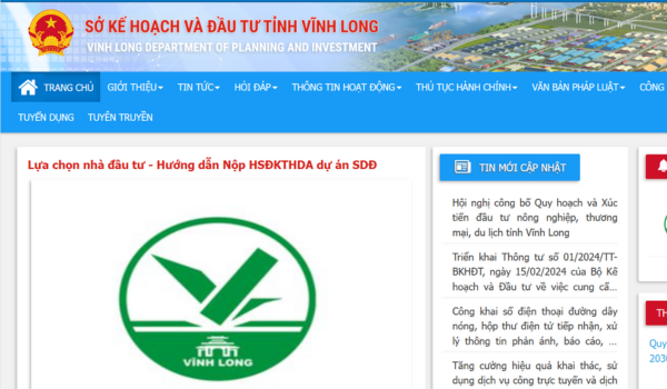 ĐỊA CHỈ SỞ KẾ HOẠCH VÀ ĐẦU TƯ TẠI TỈNH VĨNH LONG